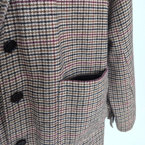 Rails Jagger Houndstooth Plaid Button Front Blazer, Pockets, Fringe Detail sz M - Picture 6 of 15